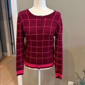 A NEW DAY Plaid Button Front Cardigan - Size L